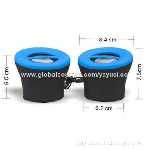 2.0CH Computer Speakers with Sub-woofer, Sized 86 x 86 x 416mm